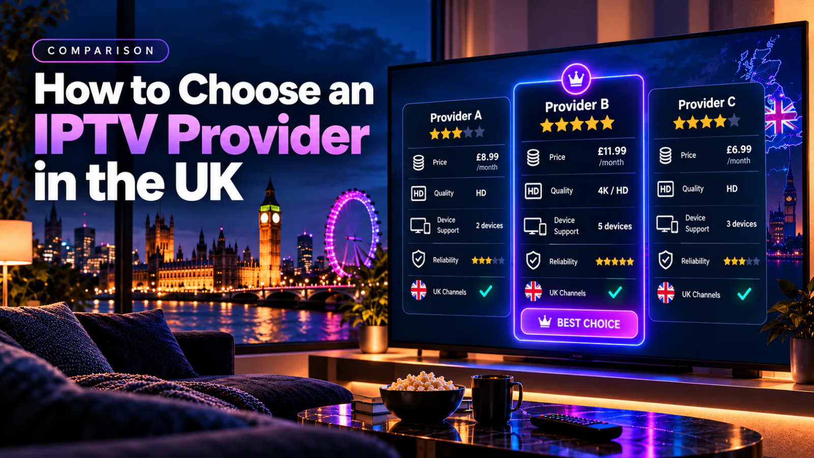 How to choose an IPTV provider in the UK
