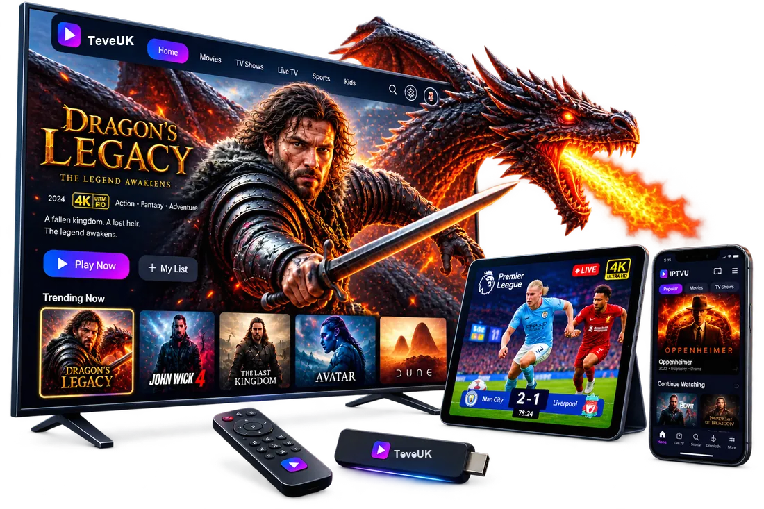 Best IPTV service for the UK: the TeveUK app on a Smart TV, tablet, phone and streaming stick